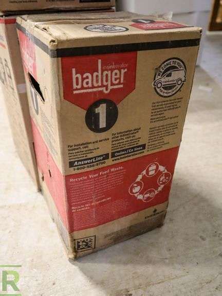 Badger 1 1/3Hp, Badger 500 1/2Hp and Insinkerator 1/3Hp Disposal - Roller Auctions