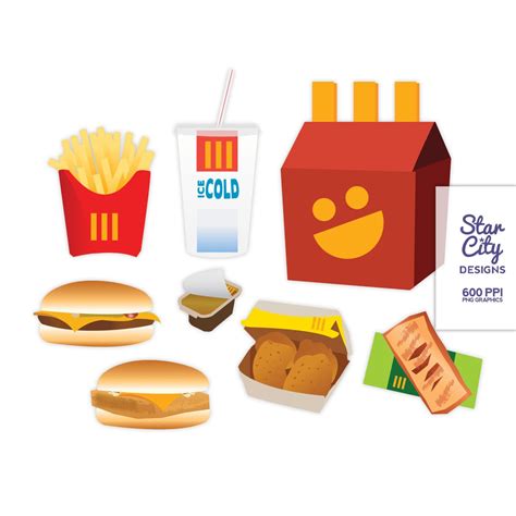 mcdonalds food clipart | Food clipart, Cute food drawings, Clip art