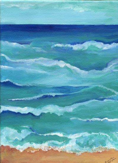 Abstract Seascape acrylic painting | Ocean painting, Ocean art ...