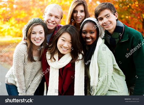 Diverse Group Of Friends Smiling Together Stock Photo 118972225 : Shutterstock