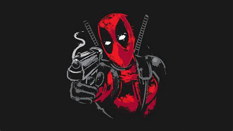 Download 4k Deadpool Minimalist Vector Wallpaper | Wallpapers.com