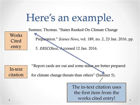 what is citation with example