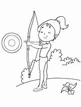 Archery Coloring Pages sketch template