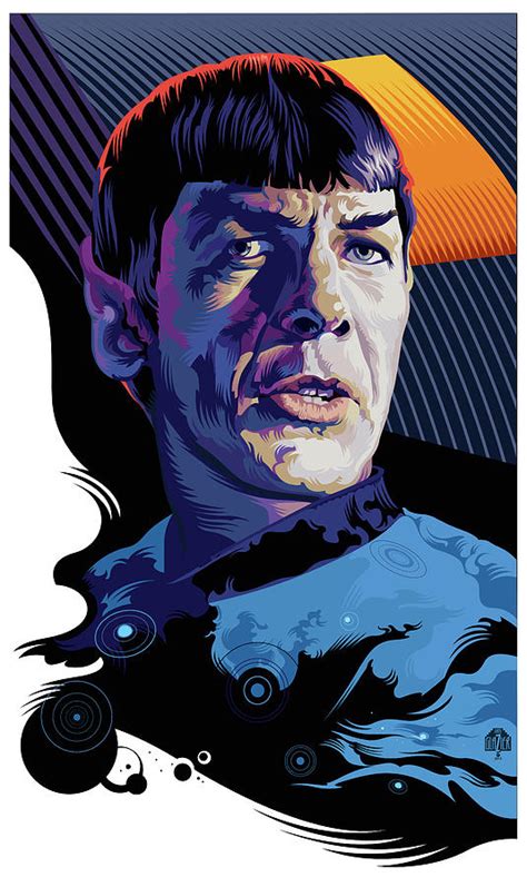 Star Trek Spock Pop Art Portrait Digital Art by Garth Glazier - Pixels