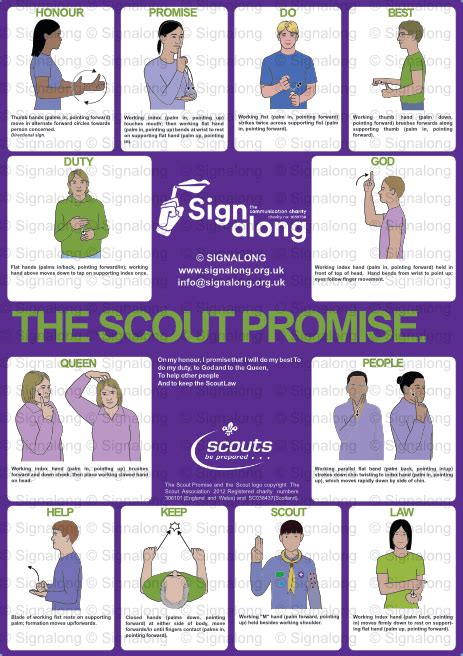 The Scout Promise | Learn sign language, Makaton signs, Sign language alphabet