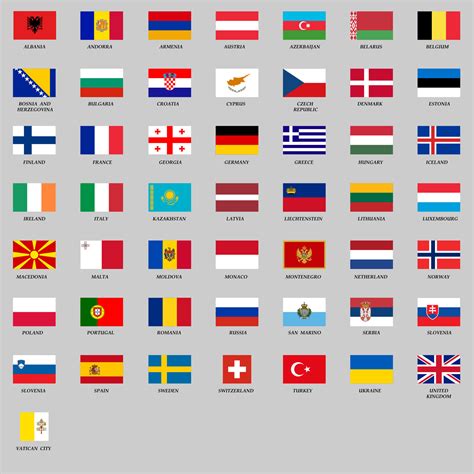 set of all Europe flags 21917045 Vector Art at Vecteezy