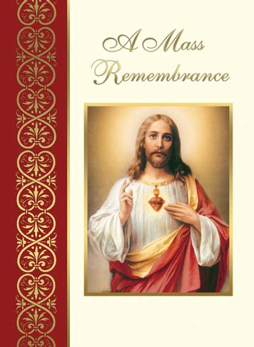 Deceased Mass Card Sacred Heart A Mass Remembrance 100/bx MPN:MA340 Mass Cards B - CatholicShop.ca