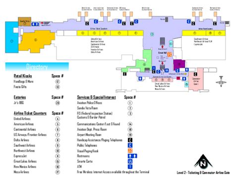 Albuquerque International Sunport Airport Map - 2200 Sunport Blvd SE Albuquerque New Mexico ...