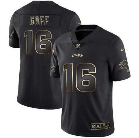 Lions Jared Goff Black Gold Vapor Untouchable Limited Jersey – US ...