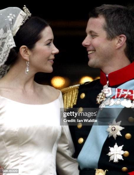 Crown Princess Mary and Crown Prince Frederik look at each otheras... News Photo - Getty Images