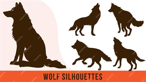 Premium Vector | Collection of detailed wolf silhouette vectors