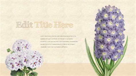 Vintage Flower PowerPoint Presentation PPT|Lifestyle|Templates