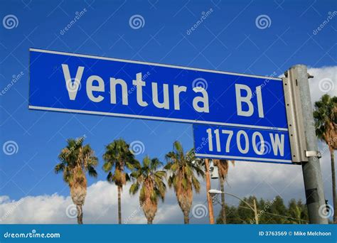 Ventura Boulevard Sign stock image. Image of valley, trees - 3763569