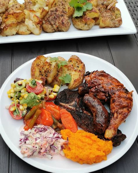 The Pretty Chef on Instagram: “Yesterday's braai with smashed potatoes ...