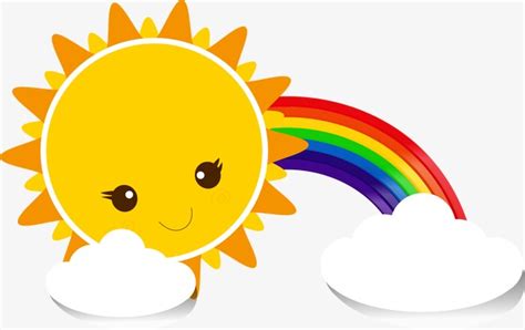 Rainbow With Clouds Clipart | Free download on ClipArtMag