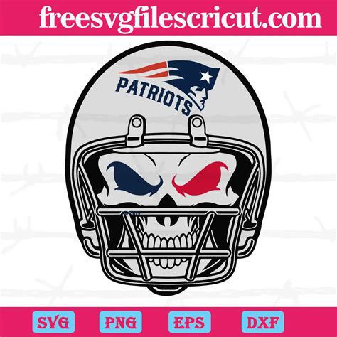 New England Patriots Skull Helmet, Svg Png Dxf Eps Digital Download - free svg files for cricut