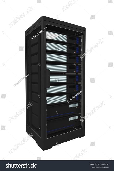 Server Rack Server White Background 3d Stock Illustration 2170006737 ...