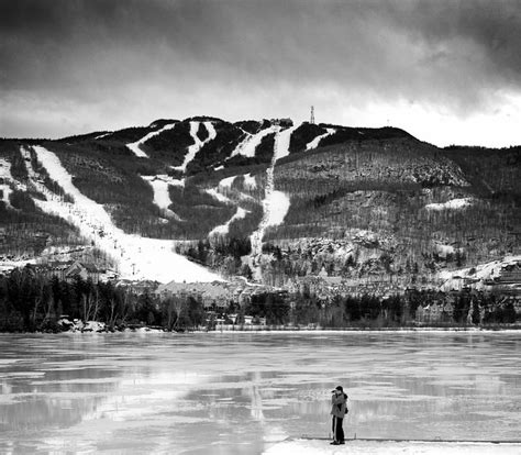 Quebec Winter Landscape, Mt. Tremblant, Black & White - a photo on ...