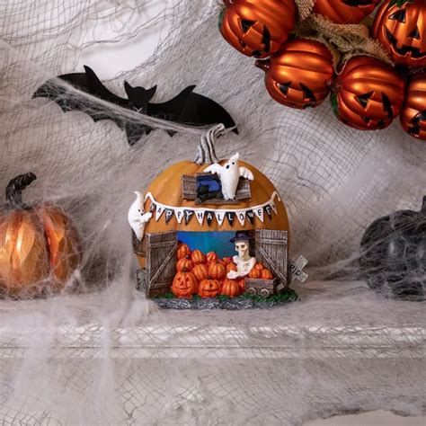 7" LED Lighted Pumpkin Village Halloween Decoration | Michaels