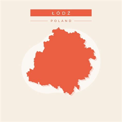 Premium Vector | Vector illustration vector of lodz map Poland