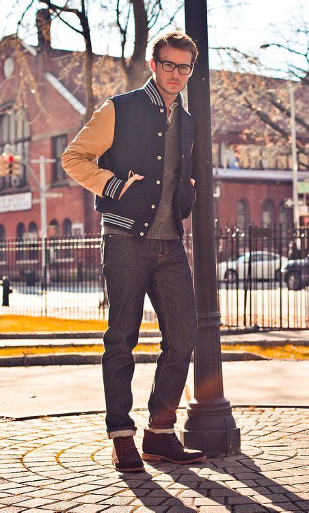 A. Kurtz | Varsity jacket men, Mens outfits, Varsity jacket outfit