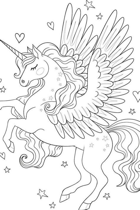 Magical Unicorn Coloring Page PDF and Print (Free Coloring Pages for Kids) | Unicorn coloring ...