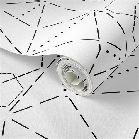 Black and white Abstract Lines Wallpaper | Spoonflower