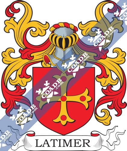 Latimer Family Crest, Coat of Arms and Name History