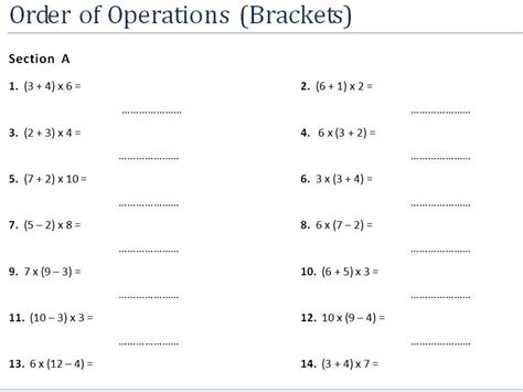 Order of Operations BODMAS/BIDMAS Worksheets | Teaching Resources