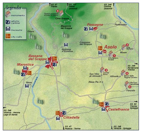 Asolo Italy Area Map - Asolo Italy • mappery