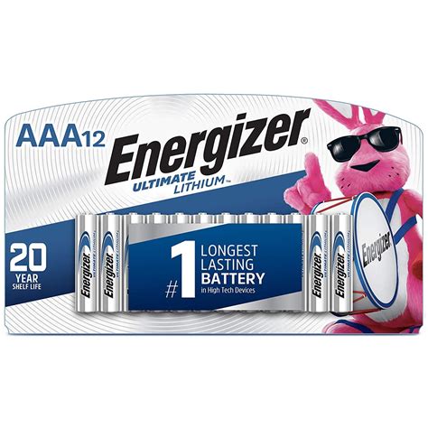 Energizer AAA Lithium Batteries, Ultimate Lithium Triple A Battery (12 ...