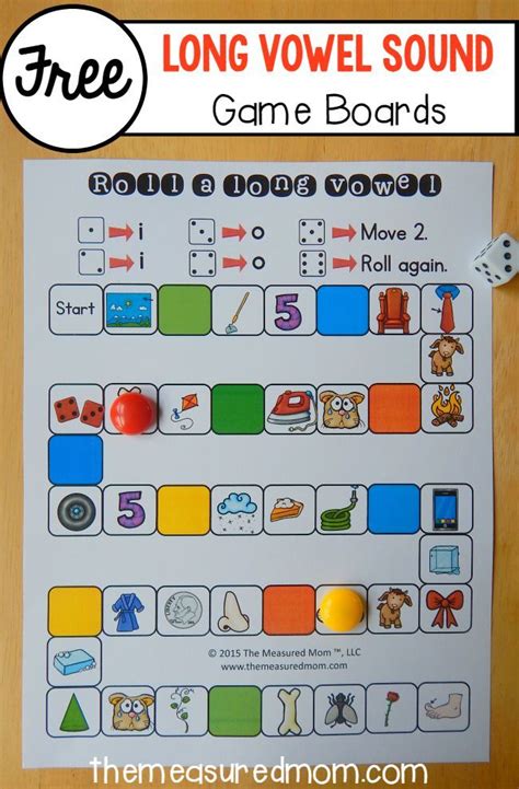 Roll a long vowel games | Vowel sounds, Long vowels, Long vowel sounds