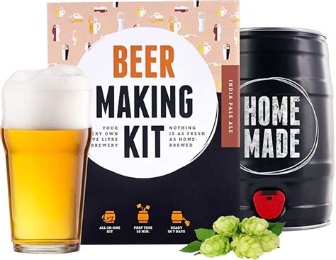 Home Brew Beer Kit - IPA in A 5-Litre Keg - Ready in 7 Days - Gifts for Men - Birthday Gift for ...