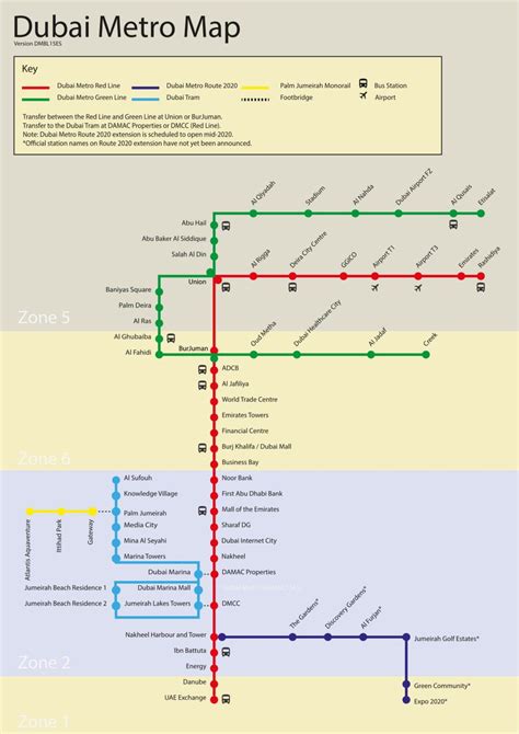 Dubai Metro Map 2020 | Metro map, Dubai map, Station map