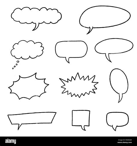 Speech bubble vectors - comic book style blank dialog bubble set Stock Vector Image & Art - Alamy