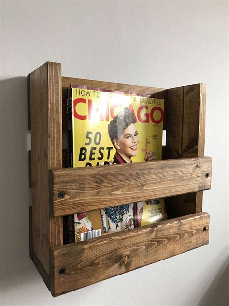 Modern Magazine Racks, Wooden Magazine Rack, Wood Magazine, Wall ...