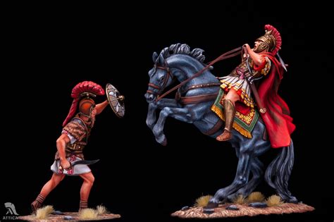 Death Gaius Flaminius at Battle of Lake Trasimene Painted Toy Soldier Art Quality