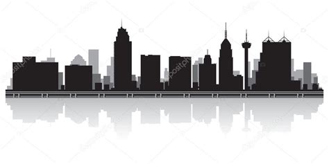 San Antonio city skyline silhouette — Stock Vector © Yurkaimmortal ...