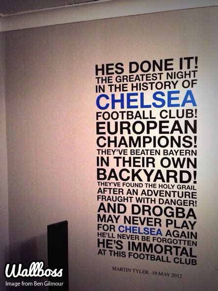 Martin Tyler Chelsea Football Drogba Quote Wall Sticker | Wallboss Wall Stickers | Wall Art ...