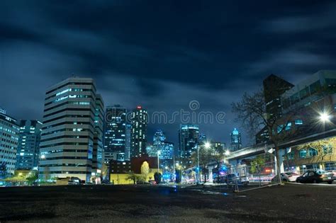 Night city skyline stock image. Image of large, cold - 15073513