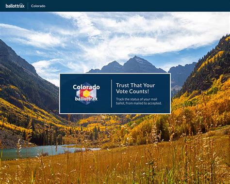 Follow these steps to track your mail-in ballot in Colorado - BallotTrax