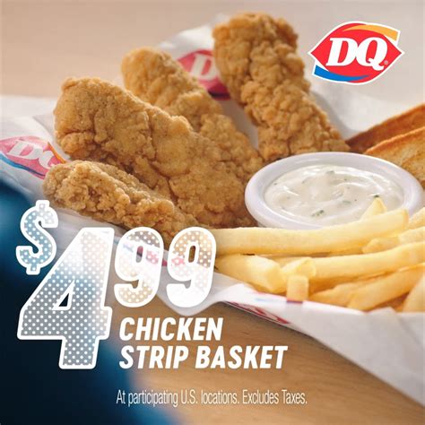 $4.99 DQ Chicken Strip Basket | Crispy strips, golden fries - never has a basket been so classic ...