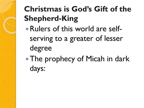 The Shepherd-King The King is Born. - ppt download