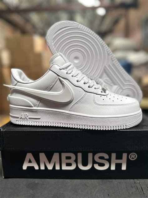 Nike Air force 1 low Triple white Ambush, Men's Fashion, Footwear ...