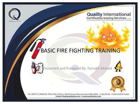 BASIC FIRE FIGHTING TRAINING