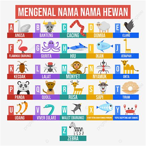 Mengenal Nama Hewan Dari A Sampai Z Mengenal Nama Nama Hewan Mengenal ...