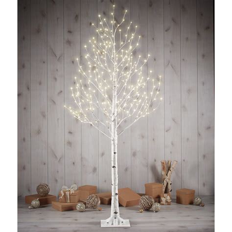 Indoor Outdoor White Birch Tree With Lights - Outdoor Lighting Ideas