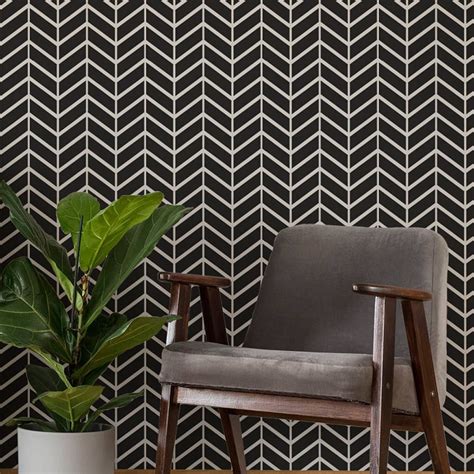 Chevron Herringbone Wall Stencil - Geometric Stencils for Painting Walls | Stencils wall ...