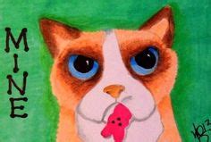 Aceo Original "GRUMPY CAT HAS YOUR EASTER PEEP" ON EBAY Easter Peeps, Funny, Life