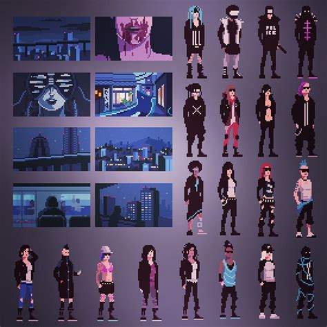 Cyberpunk Pixel Art Character - Cyberpunk 2077